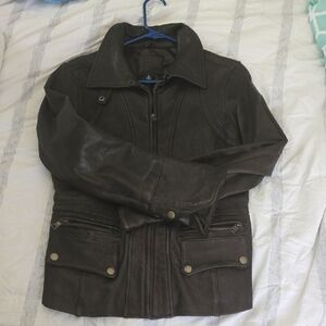 Banana Republic Dark Brown Leather Jacket